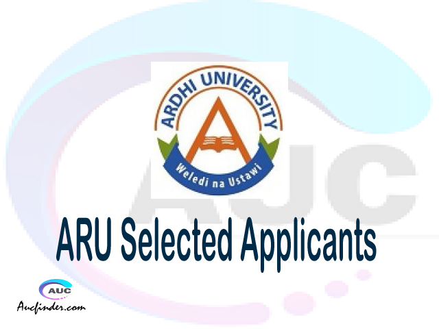 ARU selected applicants 2021/22 pdf, Majina ya waliochaguliwa Ardhi University, Ardhi University selected applicants, Ardhi University ARU Selected candidates 2021, Ardhi University ARU Selected students