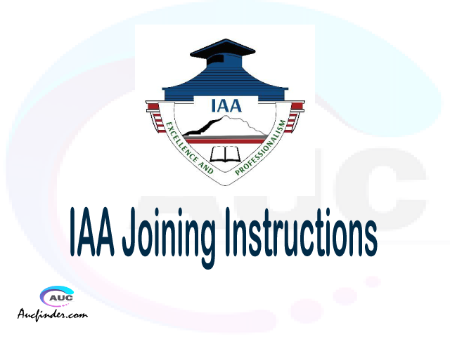 IAA joining instruction pdf IAA joining instruction pdf IAA joining instruction Joining Instruction IAA Institute of Accountancy Arusha joining instructions