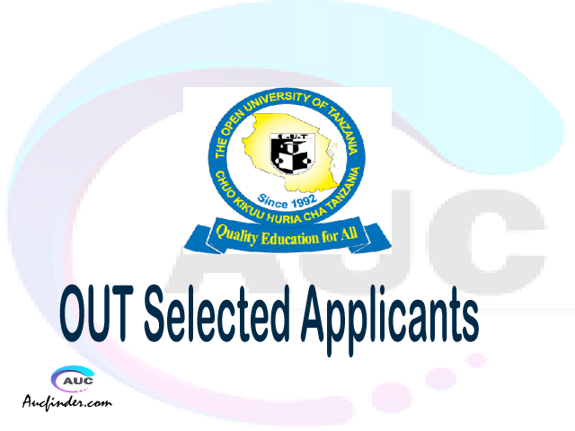 OUT selected applicants 2021/22 pdf, Majina ya waliochaguliwa Open University of Tanzania, Open University of Tanzania selected applicants, Open University of Tanzania OUT Selected candidates 2021, Open University of Tanzania OUT Selected students