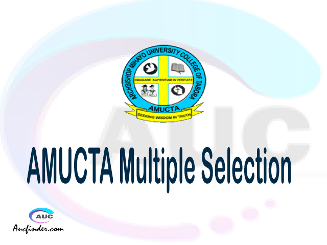 AMUCTA Multiple selection, AMUCTA multiple selected applicants, multiple selection AMUCTA, AMUCTA multiple Admission, AMUCTA Applicants with multiple selection