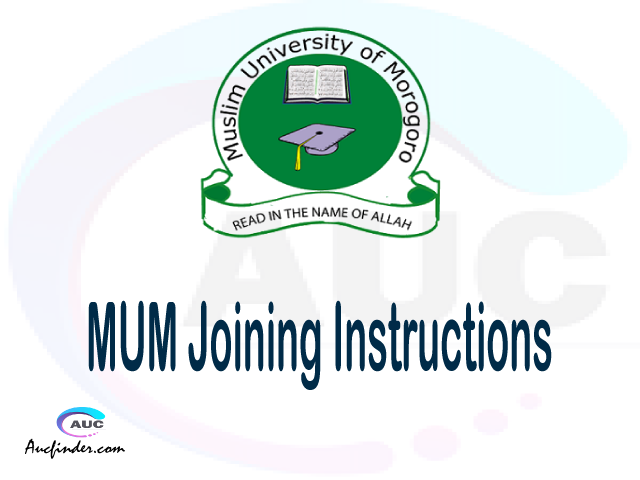 MUM joining instructions pdf MUM joining instructions pdf MUM joining instruction Joining Instruction MUM Muslim University of Morogoro joining instructions
