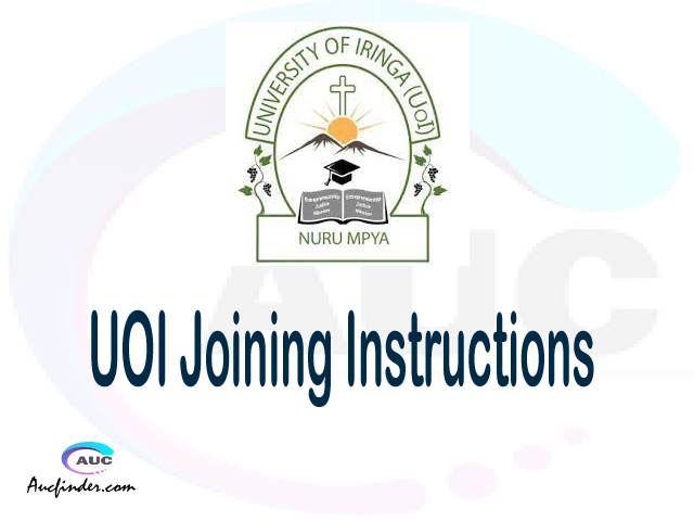 UOI joining instructions pdf UOI joining instructions pdf UOI joining instruction Joining Instruction UOI University of Iringa joining instructions