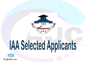 IAA Selected applicants