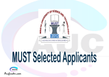 MUST selected applicants 2021/22 pdf, Majina ya waliochaguliwa Mbeya University of Science and Technology, Mbeya University of Science and Technology selected applicants, Mbeya University of Science and Technology MUST Selected candidates 2021, Mbeya University of Science and Technology MUST Selected students