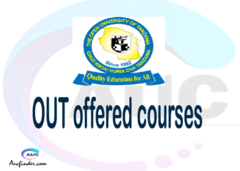 OUT courses 2021, Open University of Tanzania offered courses, OUT courses and requirements, kozi za chuo kikuu cha Open University of Tanzania, OUT diploma certificate Undergraduate degree and postgraduate courses