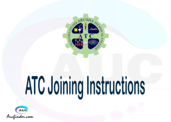 ATC joining instruction pdf ATC joining instruction pdf ATC joining instruction Joining Instruction ATC Arusha Technical College joining instructions
