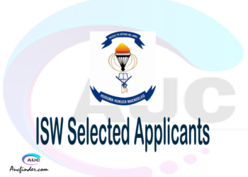 Institute of Social Work ISW Selected applicants