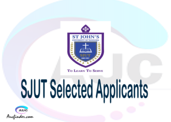 SJUT selected applicants 2021/22 pdf, Majina ya waliochaguliwa St. John’s University of Tanzania, St. John’s University of Tanzania selected applicants, St. John’s University of Tanzania SJUT Selected candidates 2021, St. John’s University of Tanzania SJUT Selected students