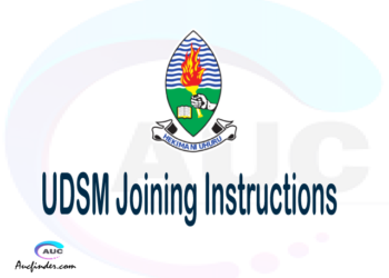 UDSM joining instruction pdf 2021/2022 UDSM joining instruction pdf UDSM joining instruction 2021 Joining Instruction UDSM 2021 University of Dar es Salaam joining instructions