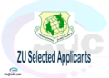 ZU selected applicants 2021/22 pdf, Majina ya waliochaguliwa Zanzibar University, Zanzibar University selected applicants, Zanzibar University ZU Selected candidates 2021, Zanzibar University ZU Selected students