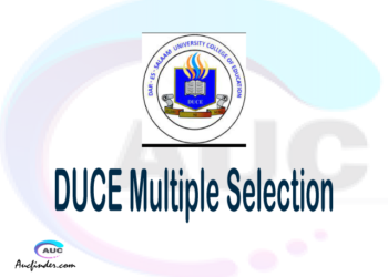 DUCE Multiple selection, DUCE multiple selected applicants, multiple selection DUCE, DUCE multiple Admission, DUCE Applicants with multiple selection