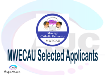 MWECAU selected applicants 2021/22 pdf, Majina ya waliochaguliwa Mwenge Catholic University, Mwenge Catholic University selected applicants, Mwenge Catholic University MWECAU Selected candidates 2021, Mwenge Catholic University MWECAU Selected students