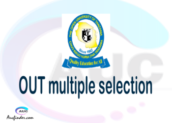 OUT Multiple selection, OUT multiple selected applicants, multiple selection OUT, OUT multiple Admission, OUT Applicants with multiple selection