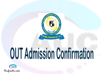 OUT confirmation code, how to confirm OUT admission, OUT confirm admission, OUT verification code, OUT TCU confirmation code - confirm your admission at the Open University of Tanzania OUT