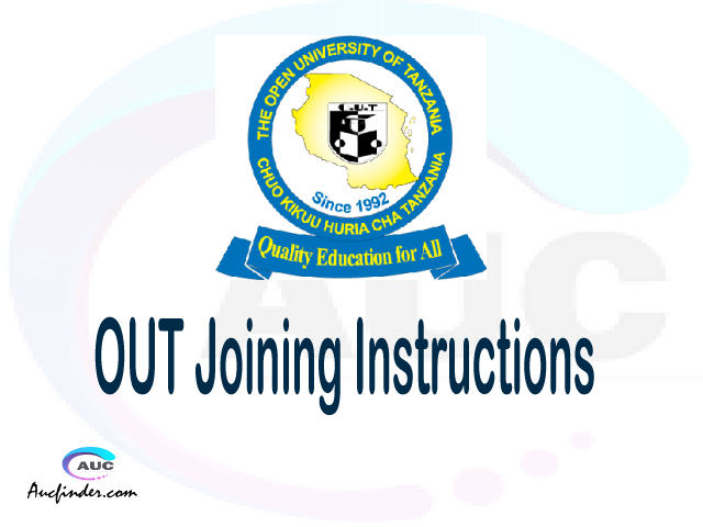 OUT joining instruction pdf OUT joining instruction pdf OUT joining instruction Joining Instruction OUT Open University of Tanzania joining instructions
