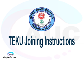 TEKU joining instructions pdf TEKU joining instructions pdf TEKU joining instruction Joining Instruction TEKU Teofilo Kisanji University joining instructions