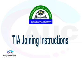 TIA joining instructions pdf TIA joining instructions pdf TIA joining instruction Joining Instruction TIA Tanzania Institute of Accountancy joining instructions