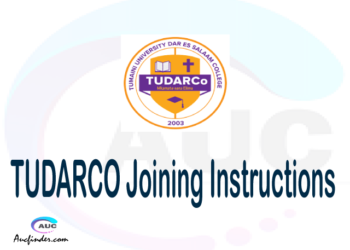 TUDARCO joining instructions pdf TUDARCO joining instructions pdf TUDARCO joining instruction Joining Instruction TUDARCO Tumaini University Makumira Dar es Salaam College joining instructions