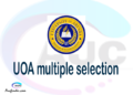 UOA Multiple selection, UOA multiple selected applicants, multiple selection UOA, UOA multiple Admission, UOA Applicants with multiple selection