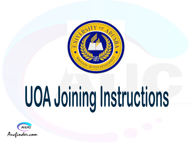 UOA joining instructions pdf UOA joining instructions pdf UOA joining instruction Joining Instruction UOA University of Arusha joining instructions