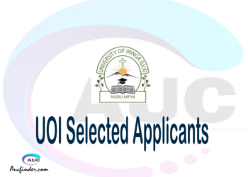 UOI selected applicants 2021/22 pdf, Majina ya waliochaguliwa University of Iringa, University of Iringa selected applicants, University of Iringa UOI Selected candidates 2021, University of Iringa UOI Selected students