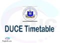 DUCE timetable, DUCE timetable second semester, ARIS DUCE timetable semester 2, Second Semester time table, second semester time table,