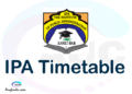 IPA timetable, IPA timetable second semester, STAR IPA timetable semester 2, Second Semester time table, second semester time table,