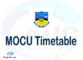 MOCU timetable, MOCU timetable second semester, MUSARIS MOCU timetable semester 2, Second Semester time table, second semester time table,
