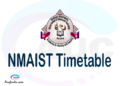 NMAIST timetable, NMAIST timetable second semester, SIS NMAIST timetable semester 2, Second Semester time table, second semester time table,