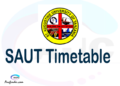 SAUT timetable, SAUT timetable second semester, OSIM SAUT timetable semester 2, Second Semester time table, second semester time table,