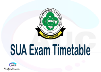 SUA Examination Time Table-, SUA UE timetable, UE timetable SUA, SUA supplementary timetable, SUA UE timetable second semester, SUA supplementary timetable