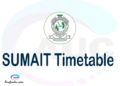 SUMAIT timetable, SUMAIT timetable second semester, STAR SUMAIT timetable semester 2, Second Semester time table, second semester time table,