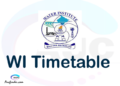 WI timetable, WI timetable second semester, SIMS WI timetable semester 2, Second Semester time table, second semester time table,