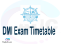 DMI Examination Time Table-, DMI UE timetable, UE timetable DMI, DMI supplementary timetable, DMI UE timetable second semester, DMI supplementary timetable