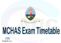 MCHAS Examination Time Table-, MCHAS UE timetable, UE timetable MCHAS, MCHAS supplementary timetable, MCHAS UE timetable second semester, MCHAS supplementary timetable