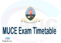 MUCE Examination Time Table-, MUCE UE timetable, UE timetable MUCE, MUCE supplementary timetable, MUCE UE timetable second semester, MUCE supplementary timetable