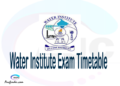 Water Institute WI Examination Time Table-, Water Institute WI UE timetable, Water Institute UE timetable WI, Water Institute WI supplementary timetable, Water Institute WI UE timetable second semester, WI supplementary timetable
