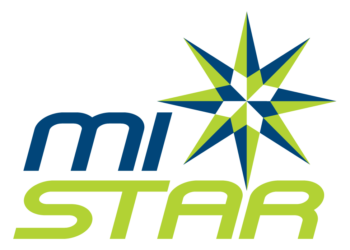Mistar Student Portal logo featuring a stylized graduation cap over the word 'Mistar' in bold lettering, symbolizing academic success and a user-friendly online platform for students.