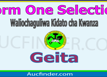 Form One Selection 2026 Geita – Majina ya Waliochaguliwa Kidato cha Kwanza Geita