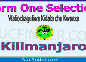 Form One Selection 2026 in Kilimanjaro Region (Majina ya Waliochaguliwa Kidato cha Kwanza Kilimanjaro)