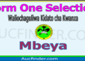 Form One Selection 2026 in Mbeya – Majina ya Waliochaguliwa Kidato cha Kwanza Mbeya