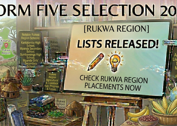 Form Five Selection 2026 Rukwa Region: Full List, Top Schools & Reporting Guide