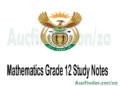 Mathematics Grade 12 Study Notes Pdf Download