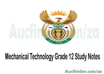 Mechanical Technology Grade 12 Study Notes Pdf Download